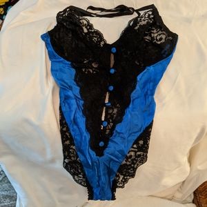 Blue and black teddy